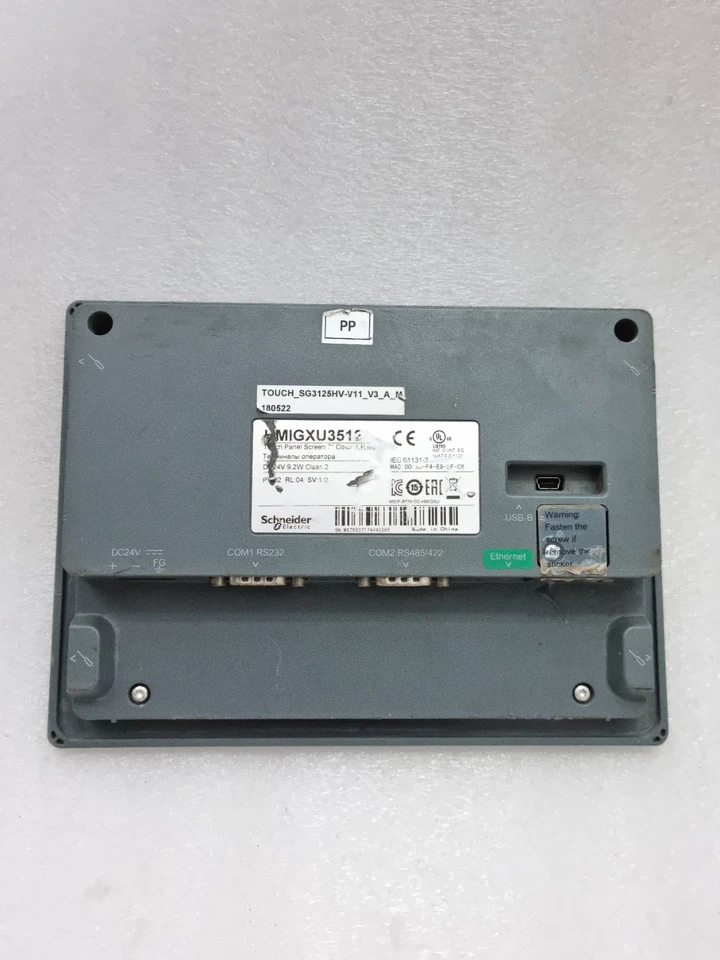 Schneider Electric HMIGXU3512 Touch Panel Screen 7" 24Vdc HMIGXU3512 For Parts